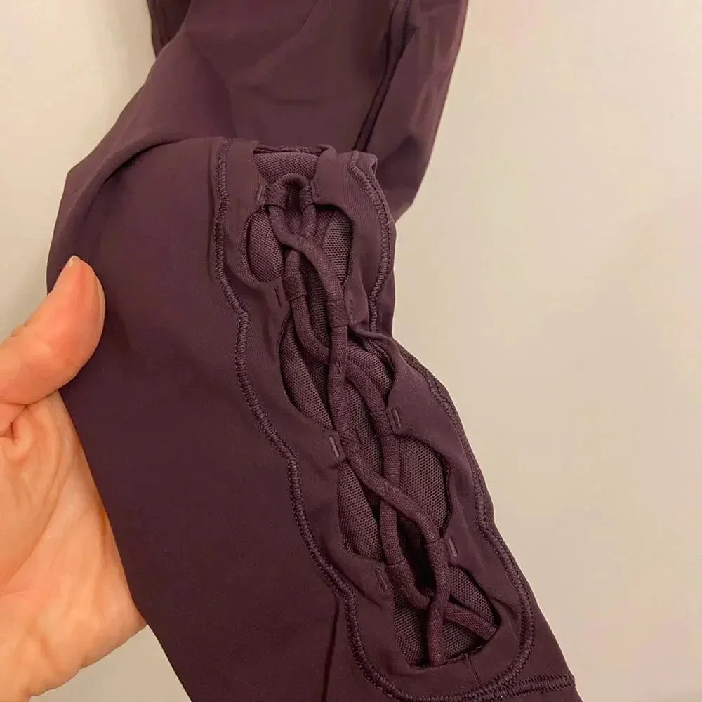 Lululemon Tied to It Crop Black Cherry Size 2
